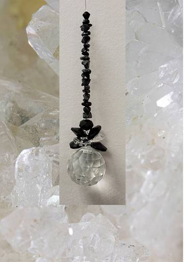 Snowflake Obsidian Crystal Suncatcher